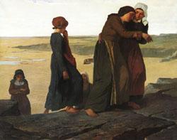 evariste vital luminais The Widow or Teh Fisherman's Family France oil painting art